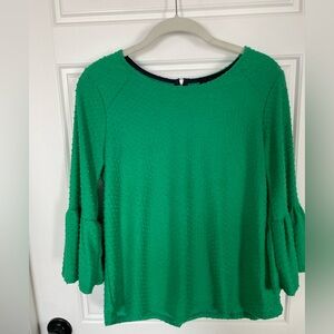Green Textured Women's Top